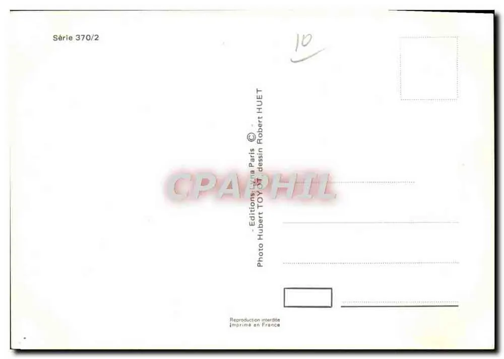Frau im pinken Badeanzug — Hundezeichnung und Text — Verlag Hubert TOY, Serie 370/2 - Rückseite