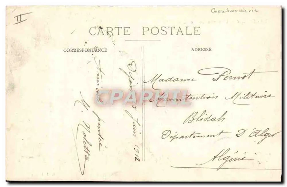 Dijon — Casa da Guarda Civil — R. I. Depositado - Verso