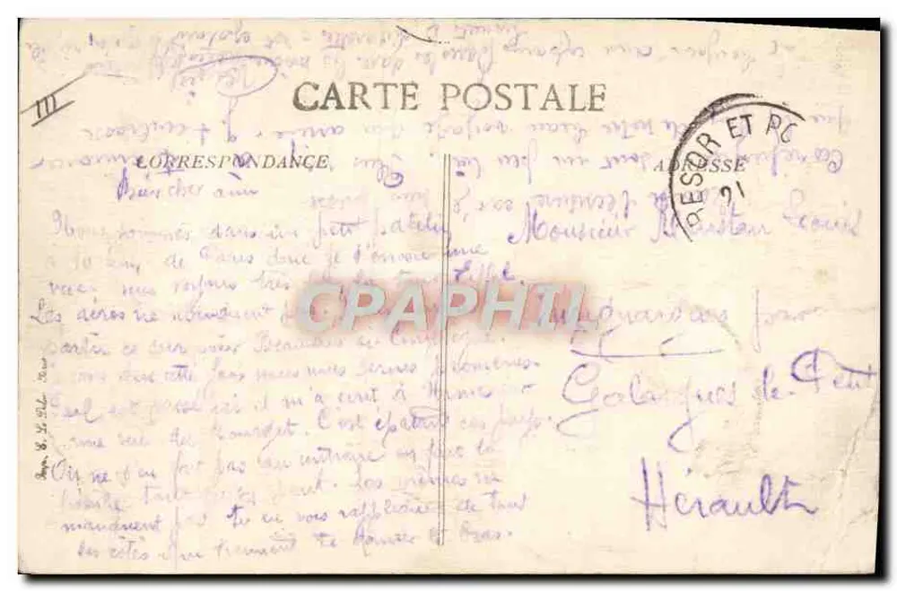 Le Bourget — Gendarmeria — Wydawca B.L.D., n°14 - Rewers