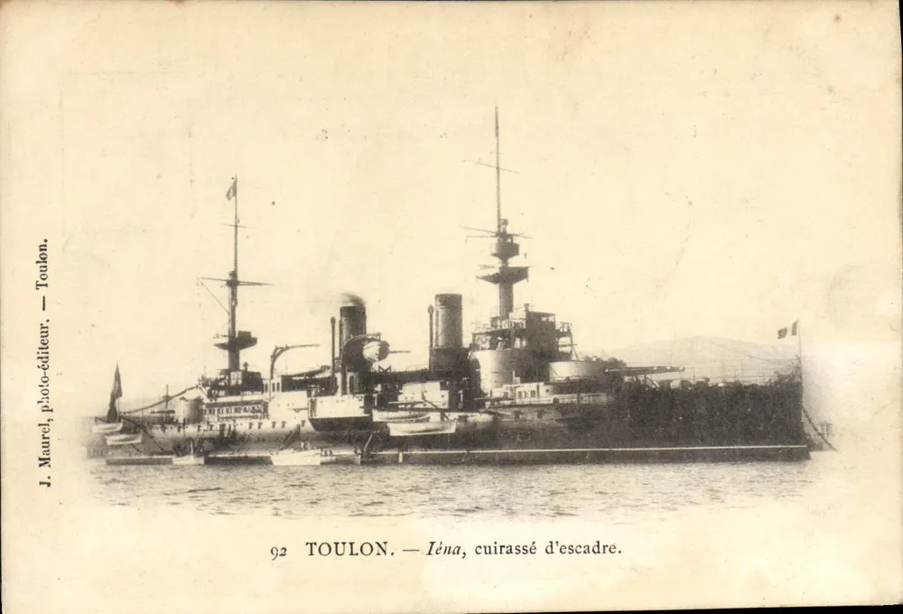 Toulon — Iéna, Schlachtschiff der Flotte — J. Maurel, Fotoverlag, Toulon, Nr. 92 - Vorderseite
