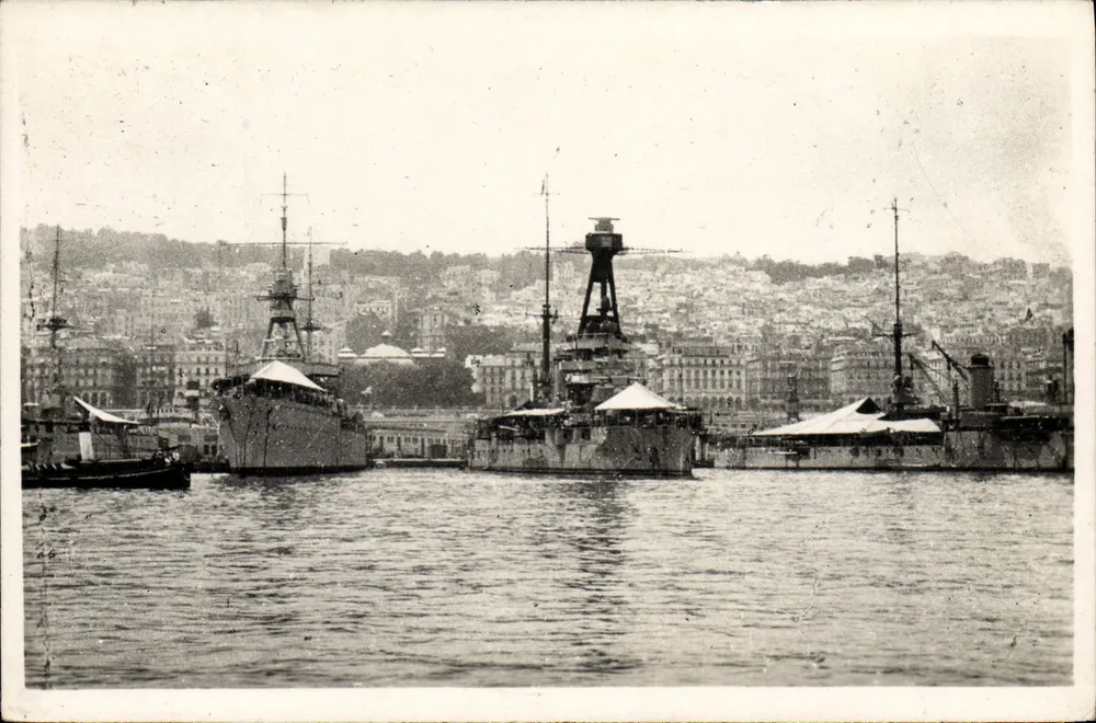 Porto de Toulon — Frota — Éd. H. Emery, Papeterie de la Flotte, Rue Chevalier-Paix, Toulon - Frente