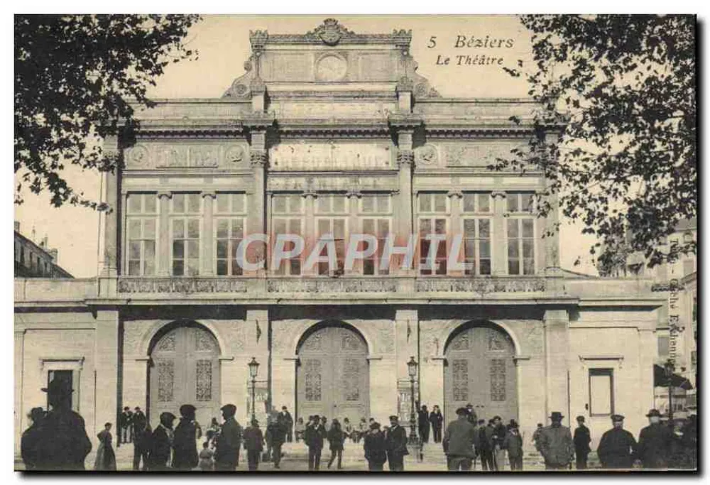 Béziers — O Teatro — Editor não identificado, número de série não visível - Frente