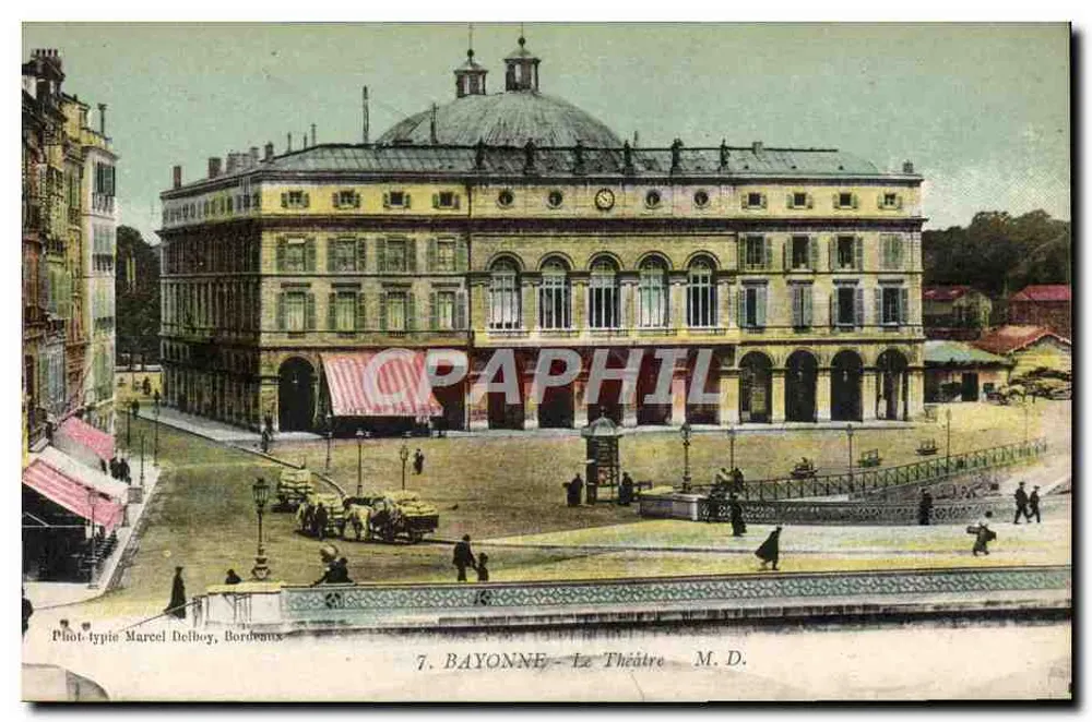 Bayonne - O Teatro — Fototipia Marcel Delboy, Bordeaux, n°7 - Frente