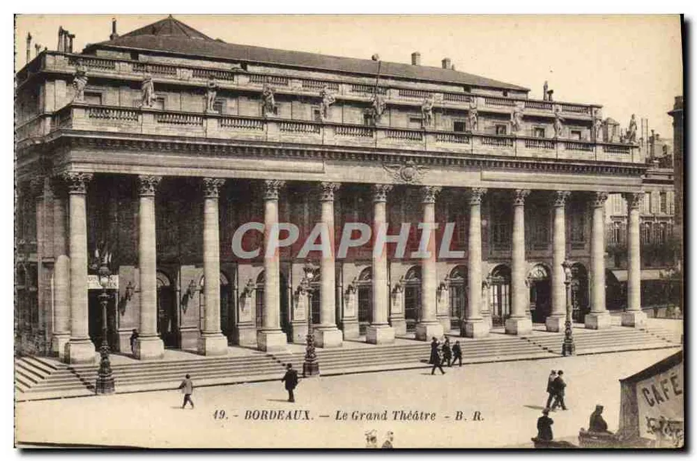 Bordeaux — O Grande Teatro — Bloc frères, editores Bordeaux, n°49 - Frente