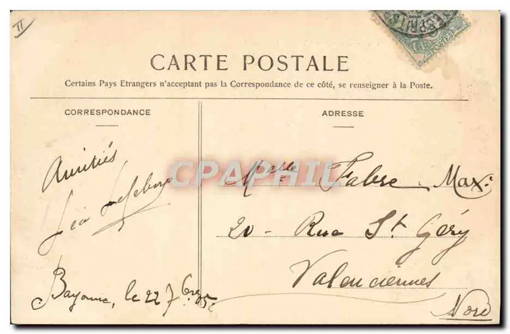 Bayonne — Mairie - Théâtre — Place de la Liberté — éditeur RHACO NANCY - Verso