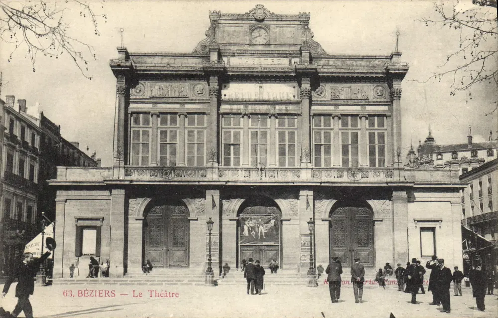 BÉZIERS — O Teatro — Edição Hénon & Fortas, n°63 - Frente