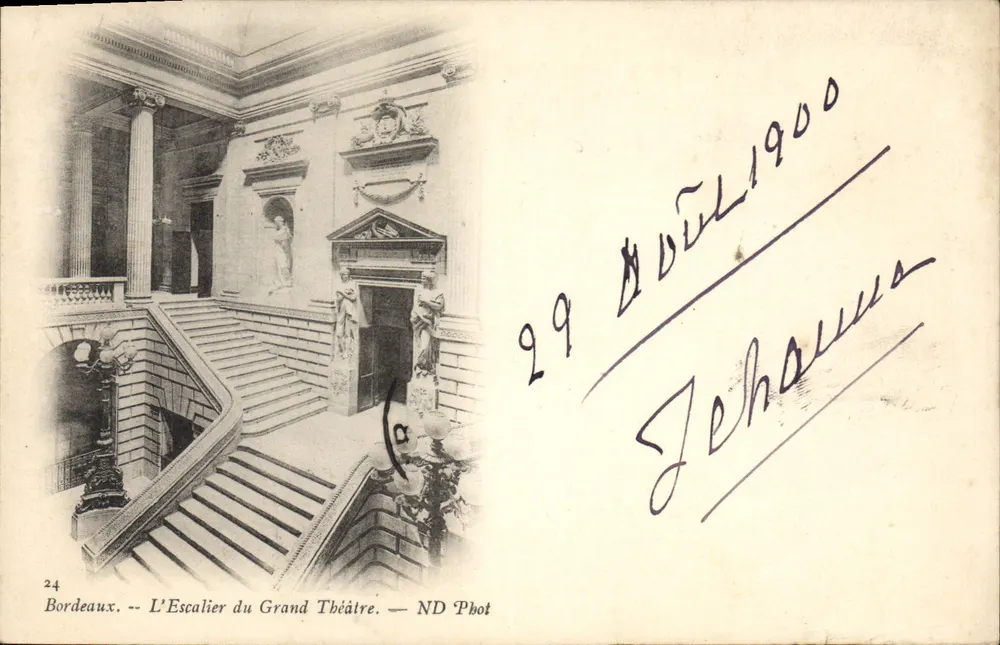 Bordeaux — Die Treppe des Grand Théâtre — ND Fotografie Nr. 24 - Vorderseite