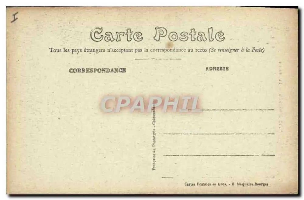 Bourges — O Teatro — Edição Maquaire - Verso