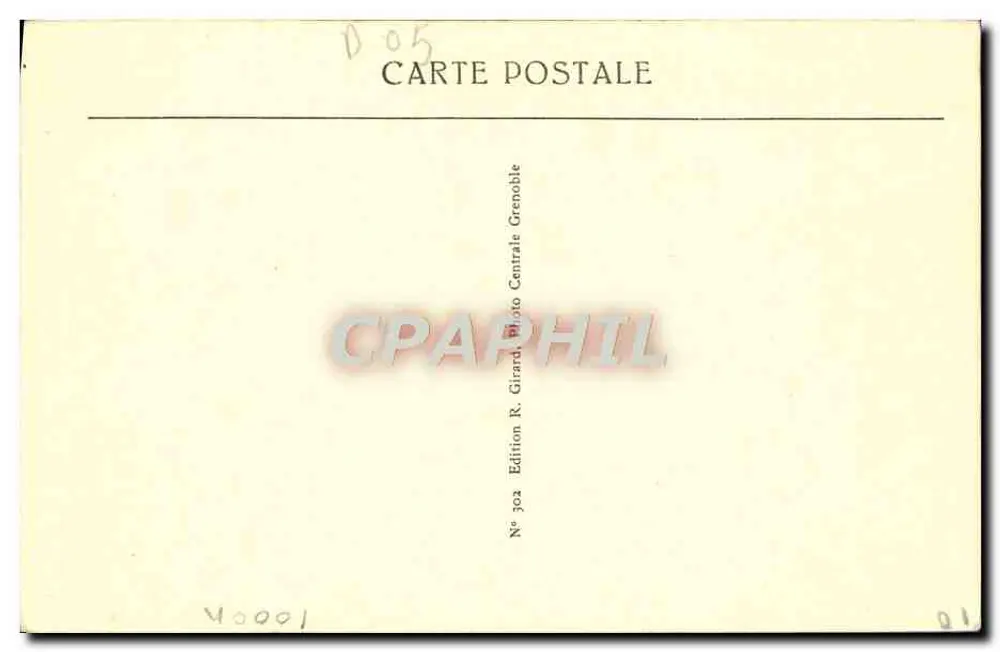 Massif de la Grande Chartreuse — Ausgang des Tunnels — Edition R. Girard, Grenoble - Rückseite