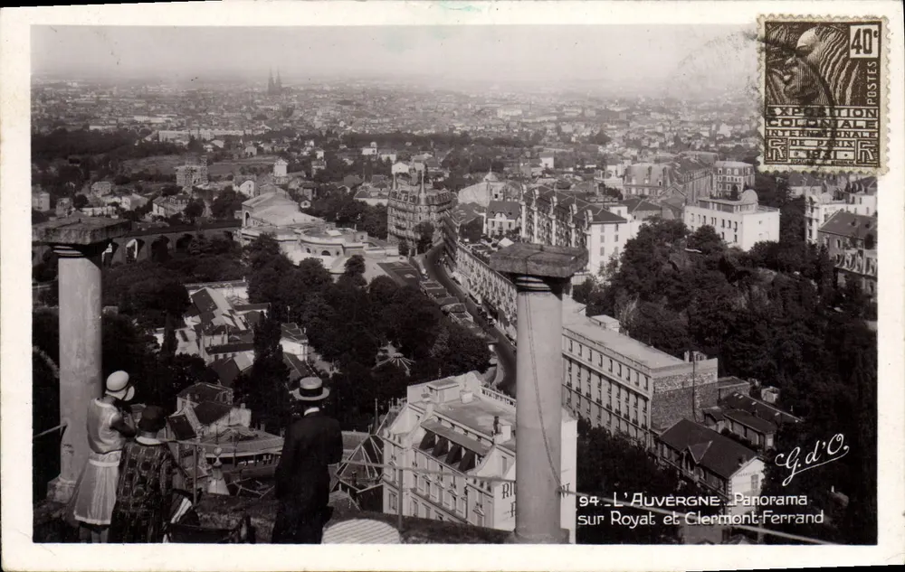 Auvergne — Panorama über Royat und Clermont-Ferrand — G.d'C. - Vorderseite