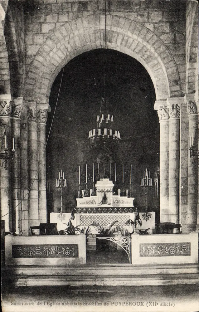 Sanctuarium der Abteikirche Saint-Gilles de PUYPEROUX — 12. Jahrhundert — Éditions Delage, Puyperoux - Vorderseite