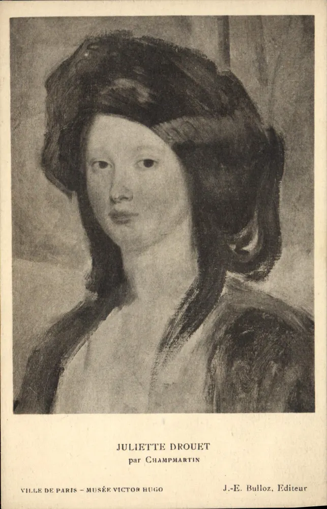 Juliette Drouet — Portrait von Champmartin — J.-E. Bulloz, Verlag - Vorderseite