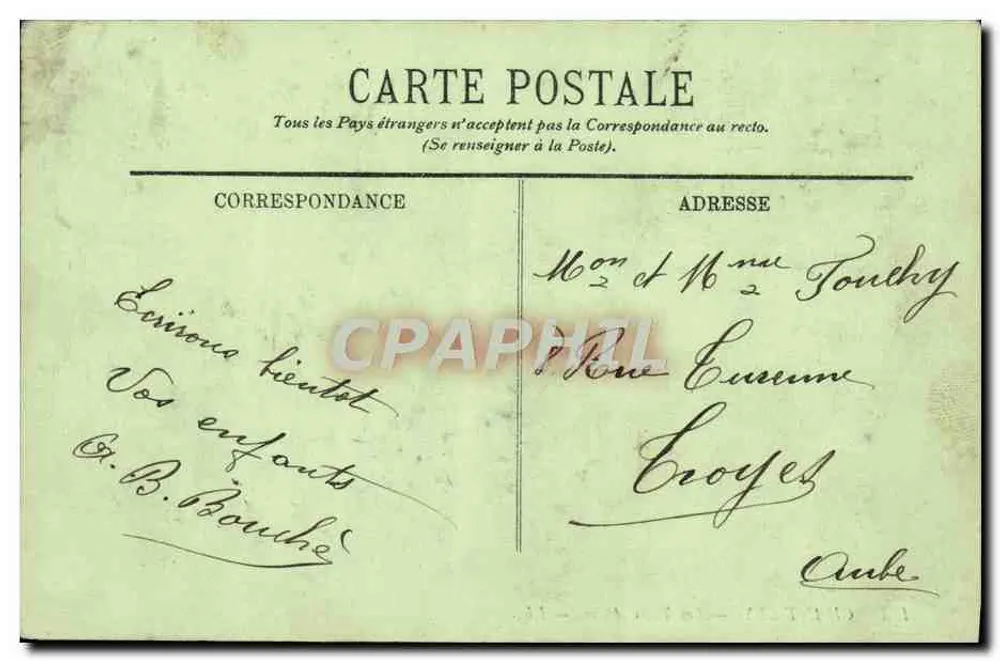 Chantilly — As Três Avenidas — LL. — n°153 - Verso