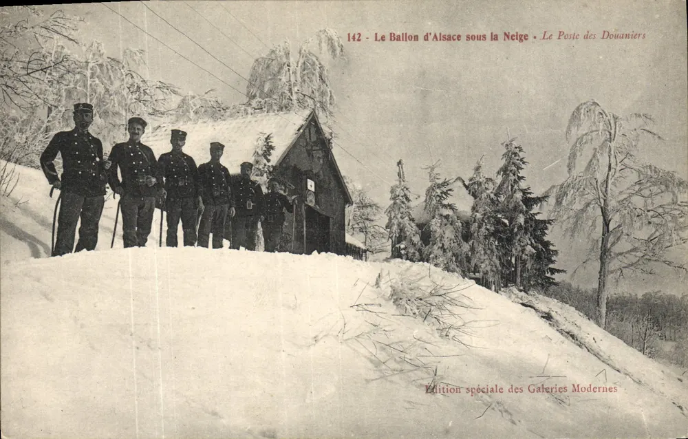 Der Ballon von Elsass unter Schnee — Der Zollposten — Sonderausgabe der Galeries Modernes, Nr. 142 - Vorderseite