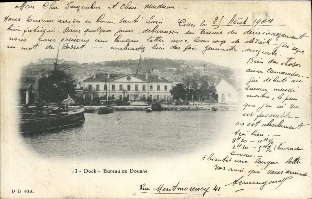 Docks - Escritório de Alfândega — Hérault — D B édit. - Frente