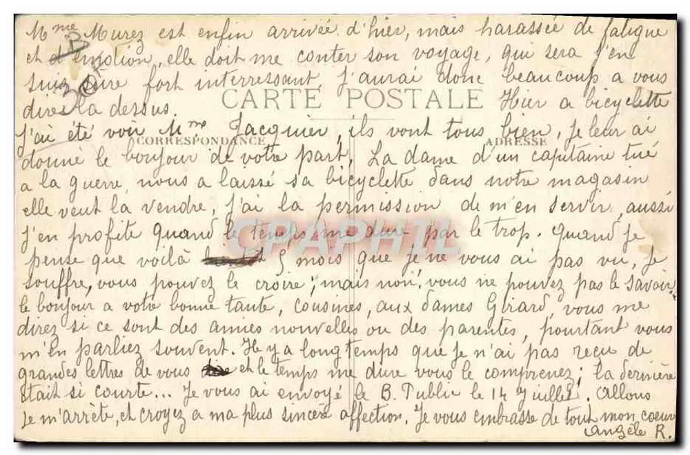 Dijon — A Sinagoga, aberta ao culto em 11 de Setembro de 1879 — R.G. editor, n°12 - Verso