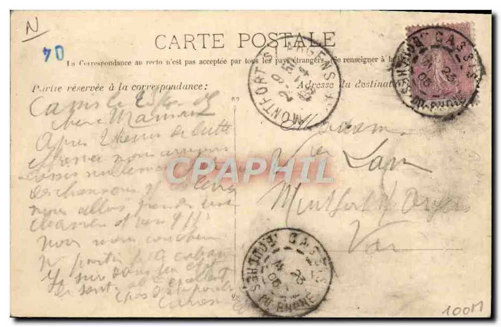 Cassis - Innenansicht des Hafens (Abstieg eines Tauchers) — Guende phot. Marseille, n°691 - Rückseite