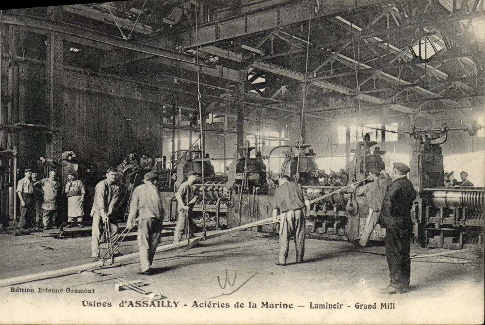 ASSAILLY Werke - Marine-Hüttenwerke — Walzwerk — Grand Mill — Edition Etienne Gramont - Vorderseite