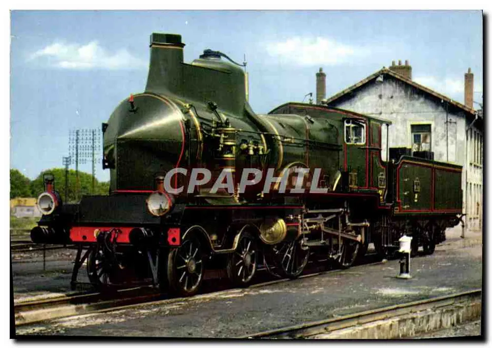 Locomotive "Coupe-Vent" C-145 PLM — (1900) — Französisches Eisenbahnmuseum, Mulhouse - Vorderseite