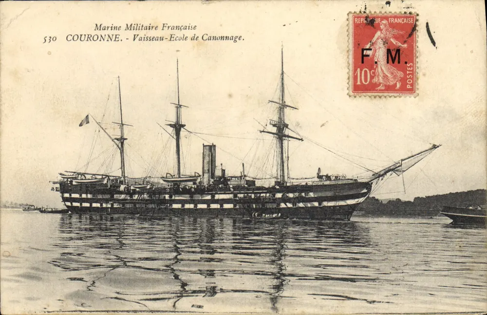 Couronne - Kanonen-Schulschiff — Französische Marine, Nr. 530 - Vorderseite