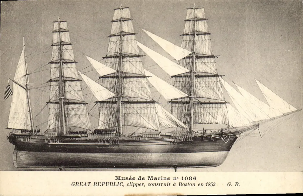 Großes Reich — Clipper, gebaut in Boston im Jahr 1853 — Museum für Schifffahrt Nr. 1086 - Vorderseite