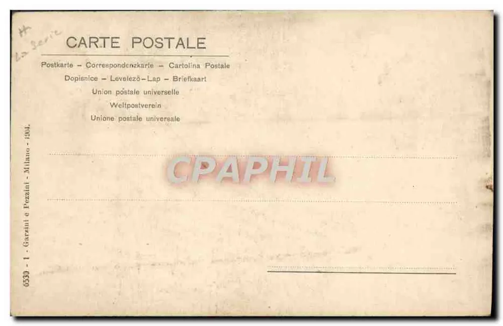 Porträt eines Paares — Studio — Garzanti & Pezzani, Mailand, 1904 - Rückseite