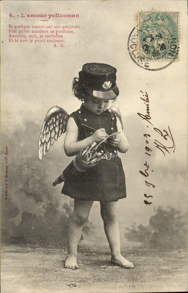 Der Liebe Polizist — Fototypie A. BUREBEAT & Cie, NANCY — n°4 - Vorderseite