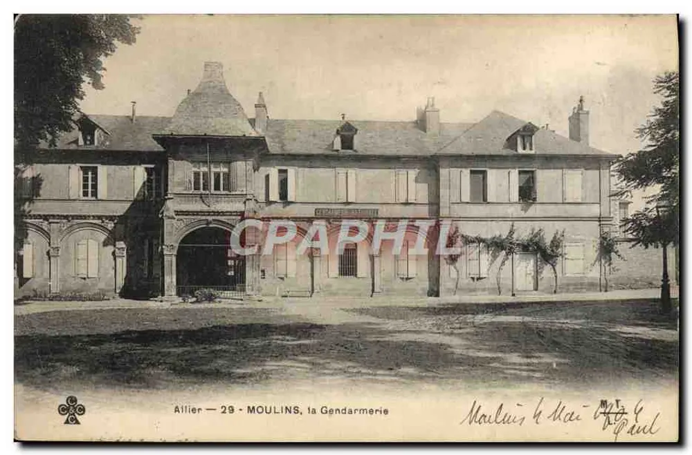 Allier - 29 - MOULINS, a Gendarmeria — editor M.T. Paul - Frente