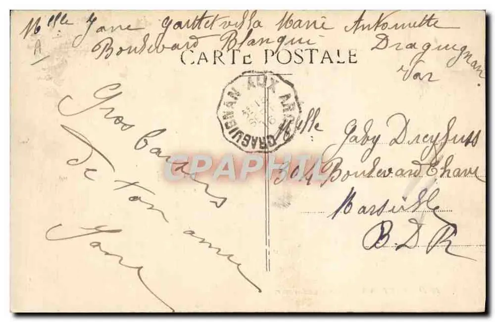 Draguignan — A Gendarmeria — Editora Desconhecida, n° 20 - Verso