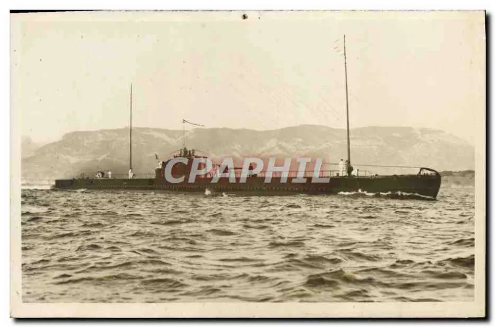 Submarino — no mar — Editor H. EMERY, Toulon - Frente