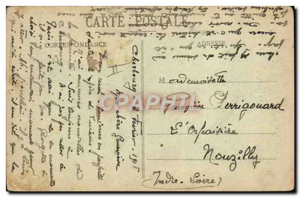 O Submarino "Gustave Zédé" — Cherbourg — Coleção F. C. - Verso