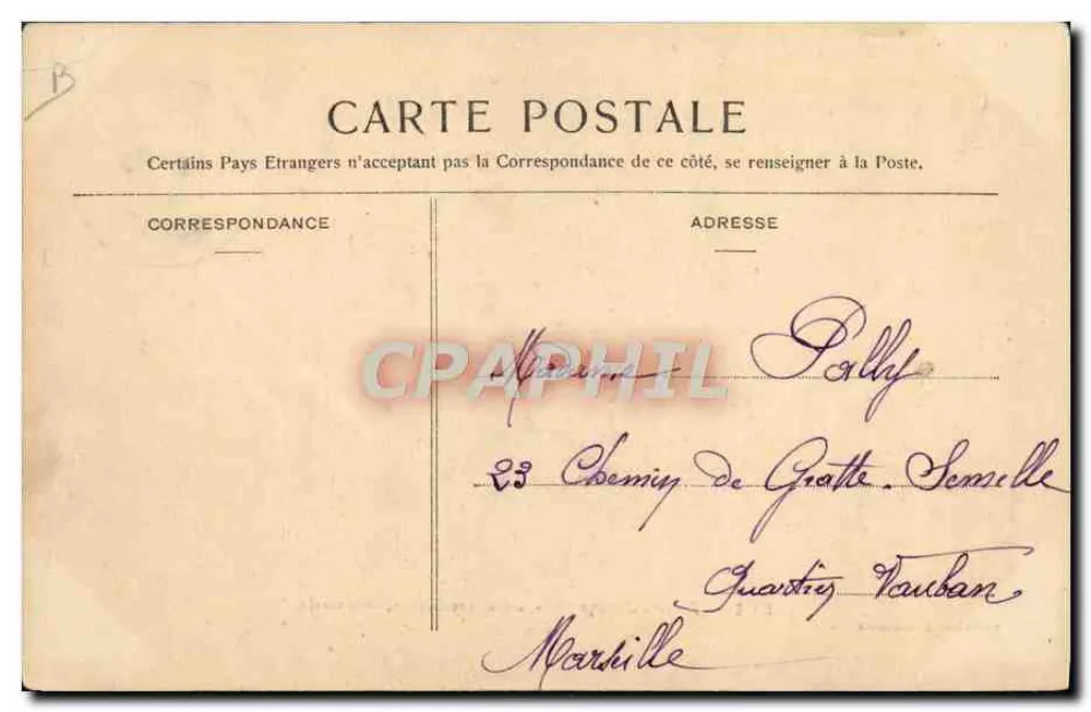 Sous-marin « Gustave-Zédé » — Marine Française — éditeur Collection A. Couturier, n° 301 - Verso