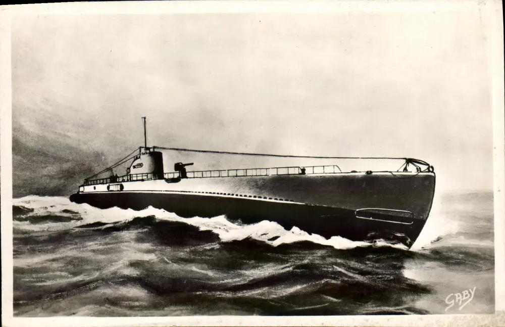 O Submarino "CASABLANCA" — Composição de Robert Blondel — Edições Gaby, Nantes - Frente