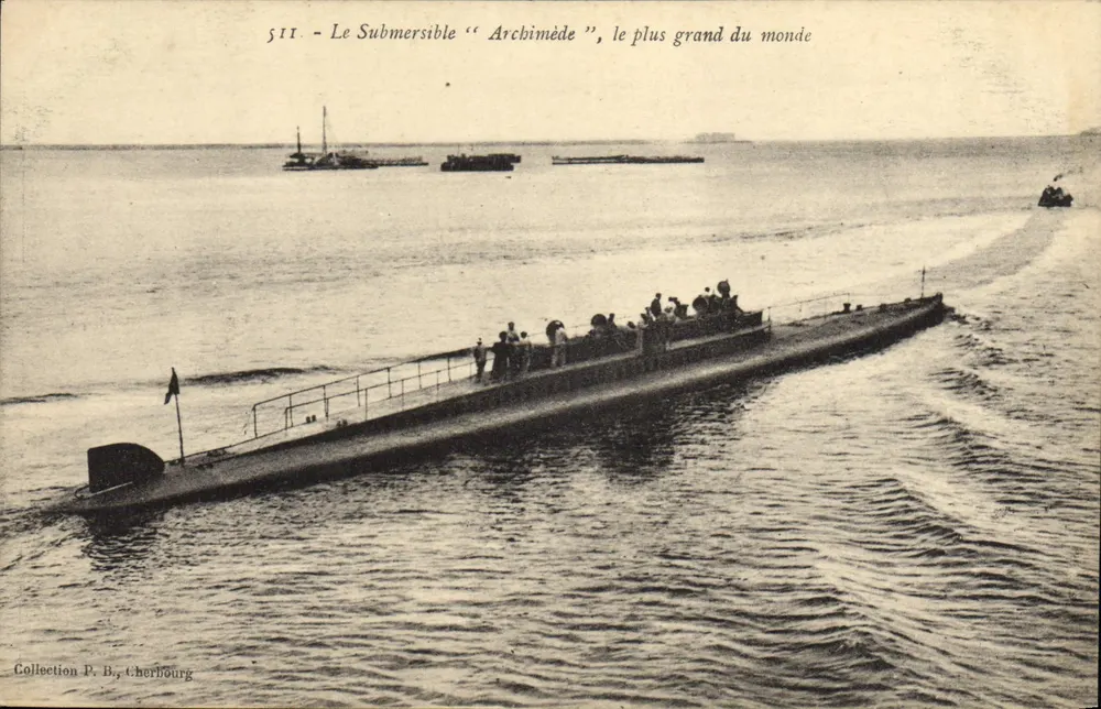 Der U-Boot "Archimède", das größte der Welt — Sammlung P. B., Cherbourg - Vorderseite