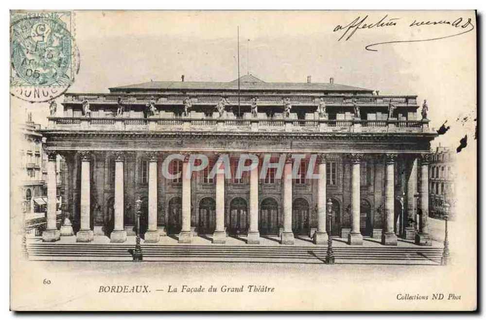 Bordeaux — Die Fassade des Grand Théâtres — Collections ND Phot - Vorderseite