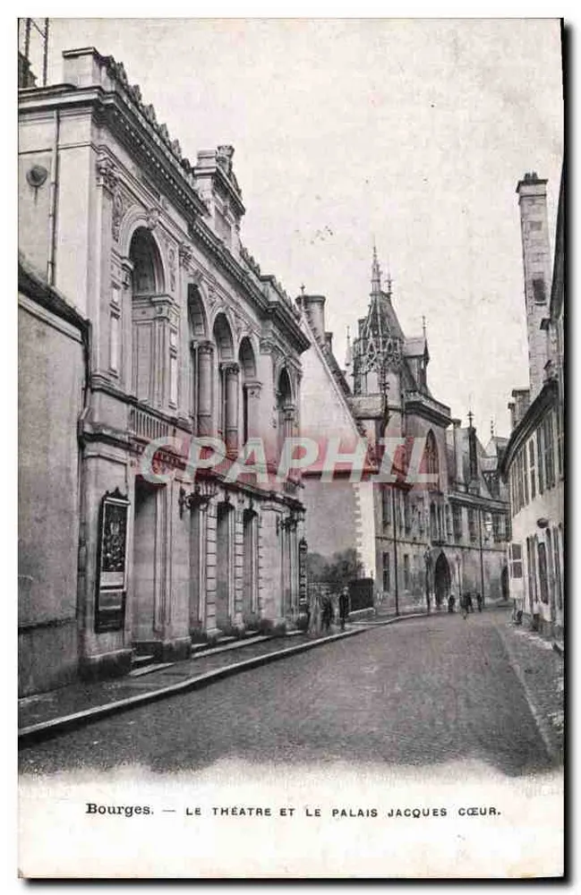 Bourges — Das Theater und das Palais Jacques Cœur - Vorderseite