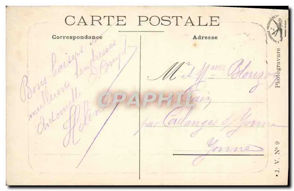 Vichy — Piazza della Repubblica (Le Halles) — J.V. N°9 - Verso