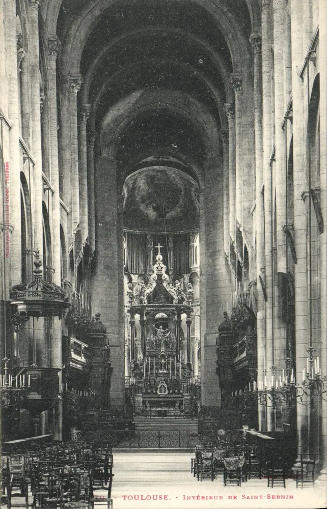 Toulouse - Interior de Saint-Sernin — Editor: Bourreau (Toulouse) — N° 30 - Frente