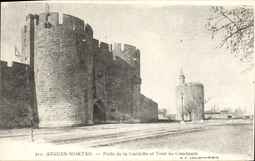 AIGUES-MORTES — Tor der Gardette und Turm von Constance — B. F. CHALON-S-SONYE - Vorderseite