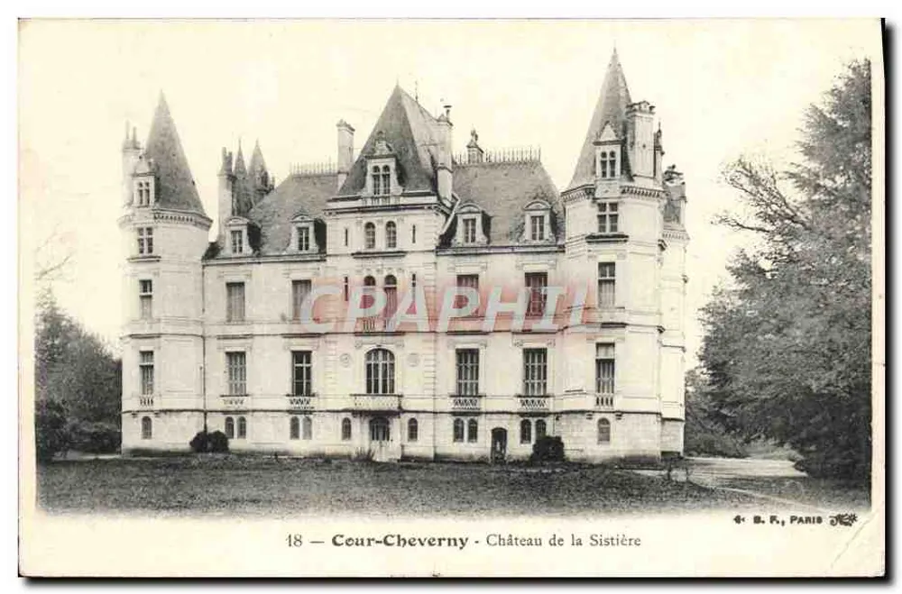 Cour-Cheverny — Castelo da Sistiére — B. F., Paris - Frente