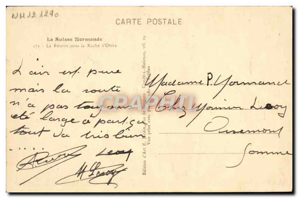 La Rouvre unter dem Felsen von Ôtre — Schweiz der Normandie, Bd. 24 — Verlag Art Éd. Stéphanie, Candé-sur-Loire - Rückseite