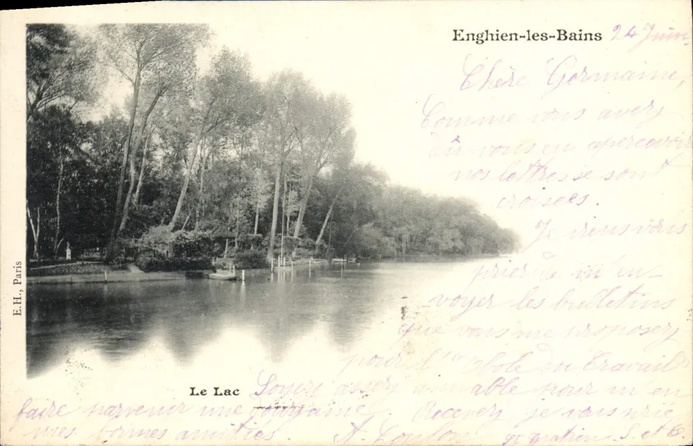 Enghien-les-Bains — Het Meer — E.H., Parijs - Voorkant