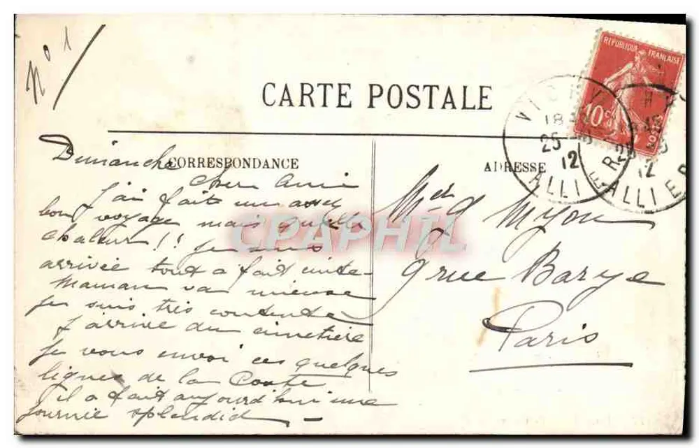 Vichy — O Casino — LL. n°77 - Verso