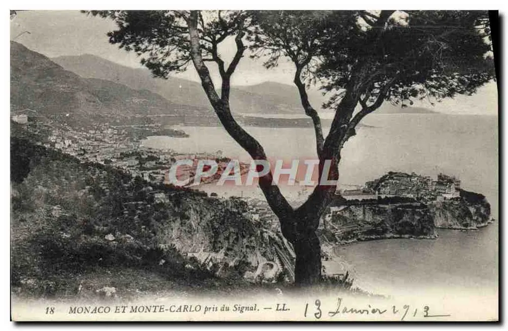 Mônaco e Monte-Carlo vistos do Signal — LL. n°18 - Frente
