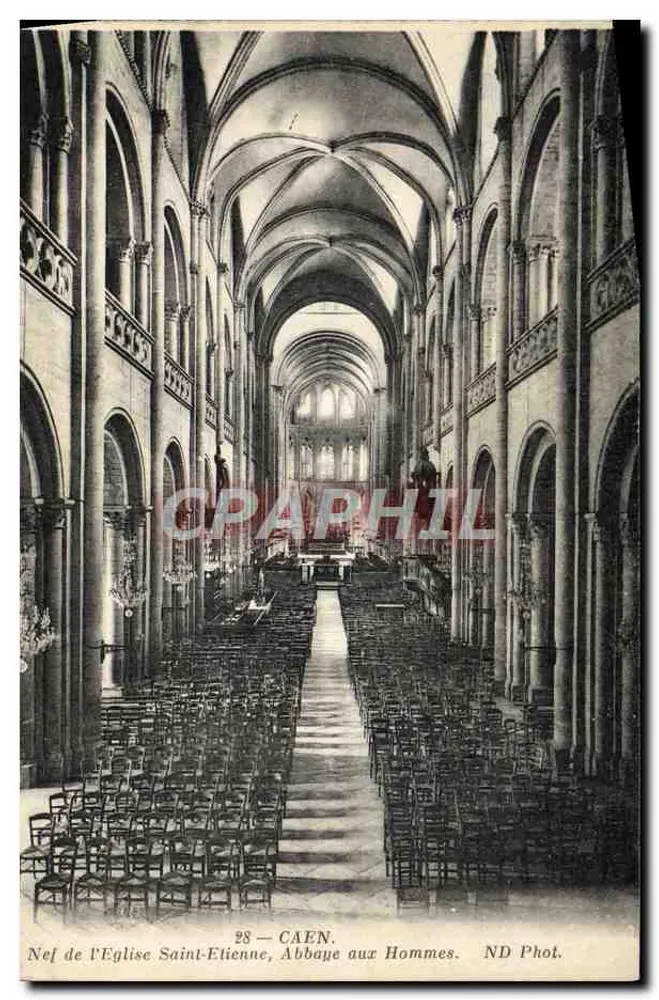 Nave der Kirche Saint-Étienne, Abtei der Männer — Caen — ND Fotografie - Vorderseite
