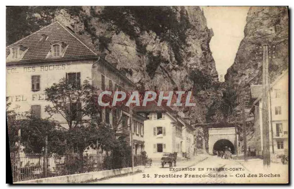 Col des Roches — Grenze Frankreich-Schweiz — Verlag J. Bovine, Nachfolger von Dvalis - Vorderseite
