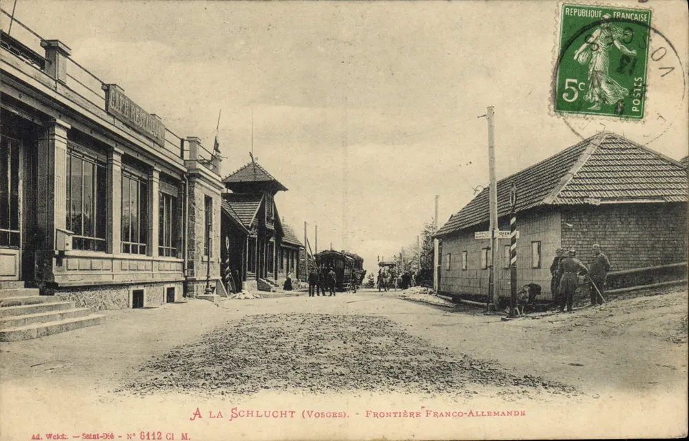 La Schlucht (Vosges) — Grenze zwischen Frankreich und Deutschland — Ad. Weck, Saint-Dié, N° 6412 CI M. - Vorderseite