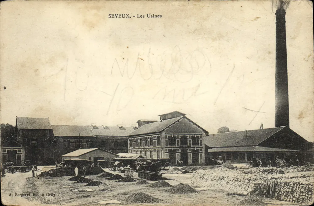 Seveux - Las Fábricas — A. Bergeret, lit. en Grévy - Anverso