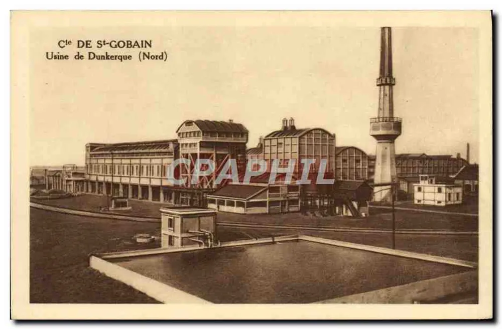 Dunkerque (Nord) Fabrik — Cie de St-Gobain — Imp. Arttra, Paris - Vorderseite