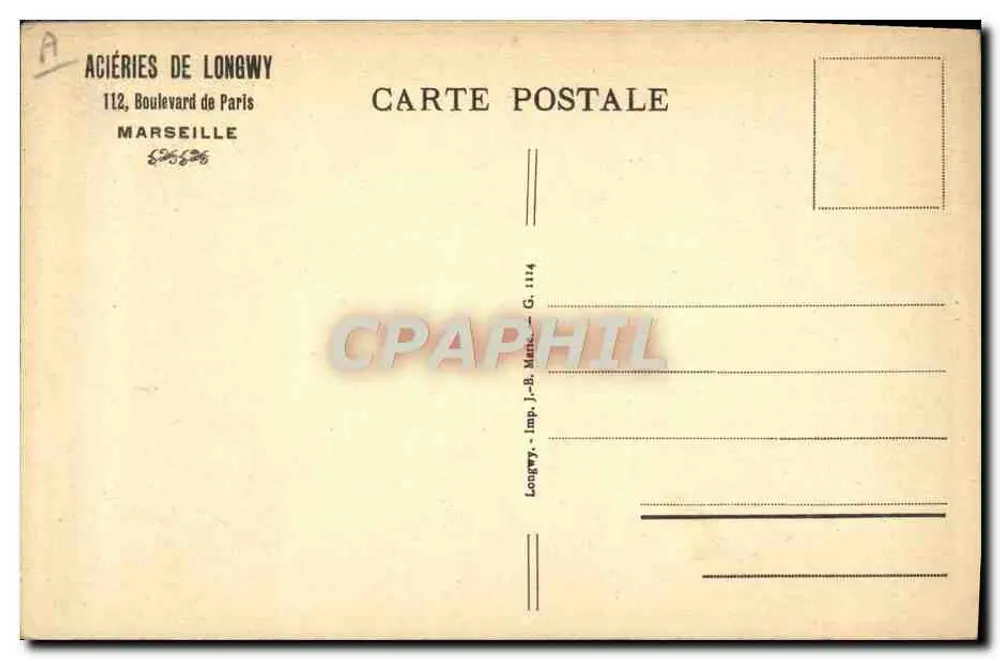 Stahlwerke von Longwy - Blooming III — Verlag Stahlwerke von Longwy, n° 1114 - Rückseite